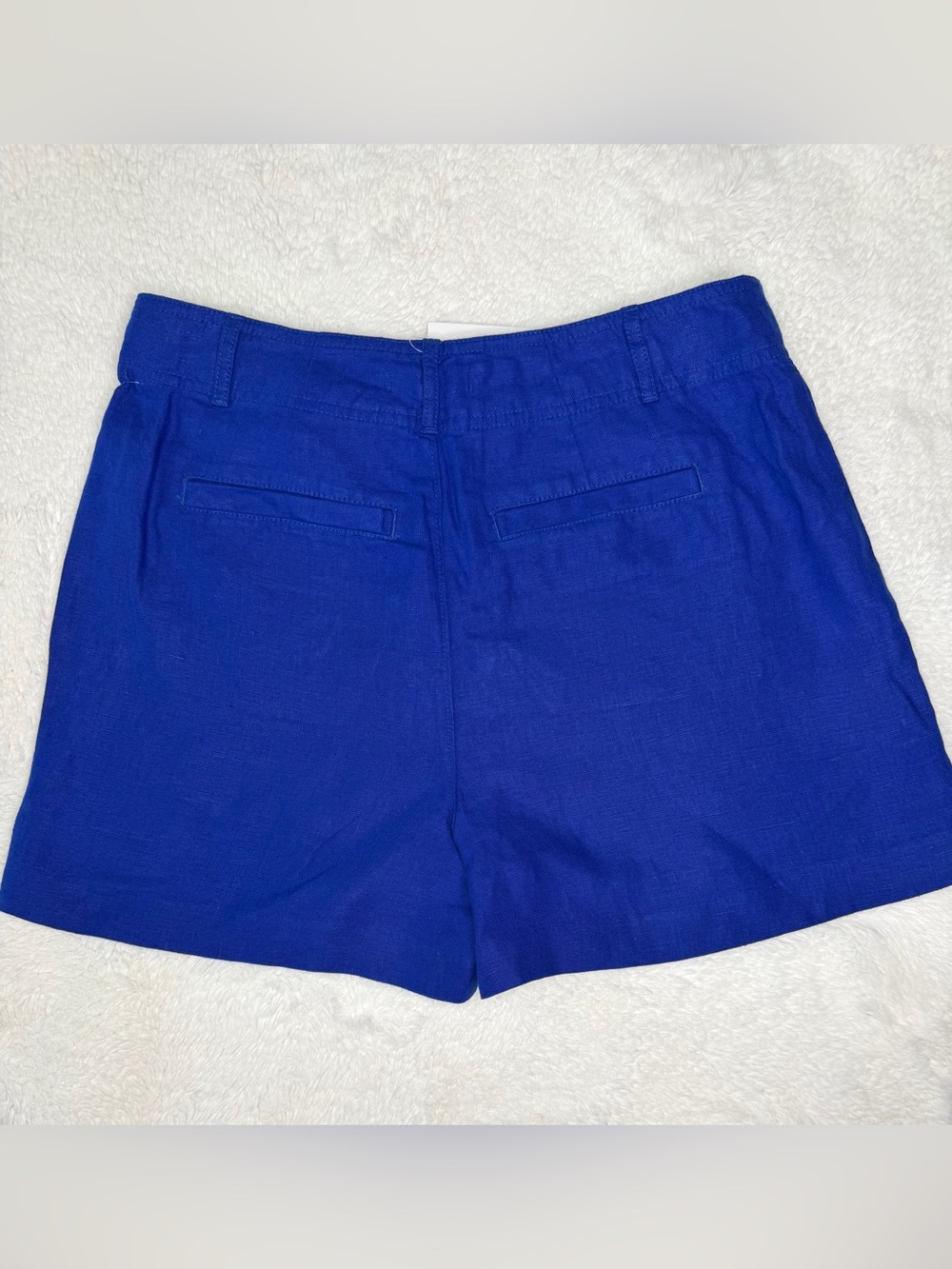 Madewell Cobalt Blue High-Waist Linen-Blend Shorts - Picture 3 of 6